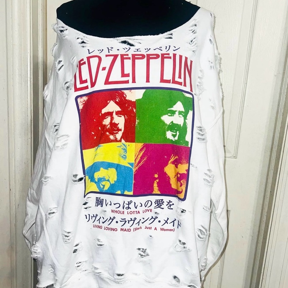Led Zeppelin Distressed Graphic Sweatshirt - Picture 2 of 6